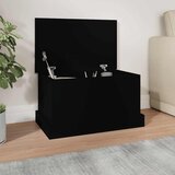  Kutija za pohranu crna 50 x 30 x 28 cm od konstruiranog drva | Eponuda.ba