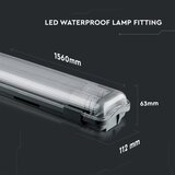  LED tehničko rasvetno telo za fluorescentne cevi T8 2xG13/22W/230V IP65 4000K 156 cm | Eponuda.com
