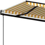 vidaXL Tenda na automatsko uvlačenje 450 x 350 cm žuto-bijela | shoptok.hr