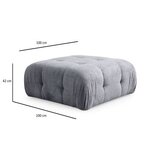 Atelier Del Sofa tabure amaris pouffe grey | ePonuda.com