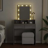  Toaletni stolić s LED svjetlima boja hrasta 80 x 41 x 144,5 cm | shoptok.hr