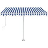  Tenda na ručno uvlačenje LED 300 x 250 cm plavo-bijela | shoptok.hr