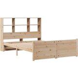 vidaXL Knjižna postelja brez vzmetnice 150x200 cm trdna borovina | Shoptok.si