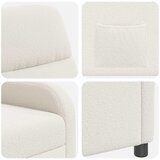  Fotelja s nagibom Krem Bouclé | shoptok.hr