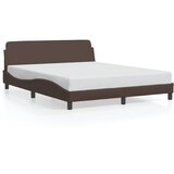  The Living Store Posteljni okvir z vzglavjem rjav 160x200 cm umetno usnje - Posteljni Okvir, (21455281) | Shoptok.si