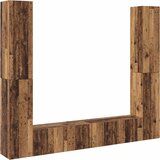 6-dijelni zidni set TV ormarić konstruirano drvo | shoptok.hr