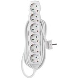 Emos Podaljšek 5 m / 6 vtičnic / beli / PVC / 1,5 mm2 Cene