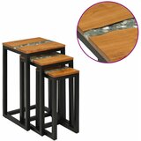  Stol za slaganje 3 pcs Smeđa Čvrsto teak drvo | shoptok.hr