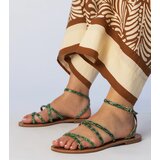 Gemre Green flat-soled sandals Kates | Shoptok.si