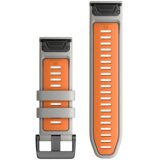 Garmin QuickFit 26 remen za sat, silikon maglovito sive/jarko narančaste boje | shoptok.hr
