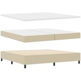  Krevet s opruga kutije Svijetlo siva i bijela. 200 x 200 cm | shoptok.hr