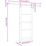  Klizna vrata s opremom 'ORKDAL'Bijela 83x202 cm | shoptok.hr