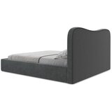 Makamii Temno siva oblazinjena zakonska postelja s prostorom za shranjevanje z letvenim dnom 180x200 cm Kahai – | Shoptok.si