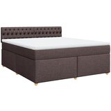 vidaXL Box spring postelja z vzmetnico temno rjava 180x200 cm blago, (21307305) | Shoptok.si