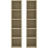 vidaXL Omarica za CD plošče 2 kosa sonoma 21x16x93,5 cm iverna plošča, (20619778) | Shoptok.si