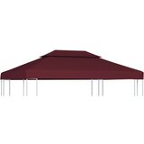 vidaXL Streha za paviljon 2-delna 310 g/m² 4x3 m bordo Cene