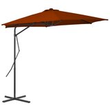  Vrtni suncobran s čeličnim stupom 300 x 230 cm terakota | shoptok.hr