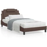  Okvir za krevet s uzglavljem smeđi 100x200 cm od umjetne kože | shoptok.hr