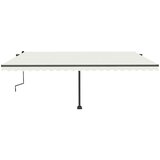  Tenda na ručno uvlačenje s LED svjetlima 500x350 cm krem | shoptok.hr