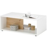 CARRYHOME KLUBSKA MIZA, 110/40/60 cm bela, hrast artisan | Shoptok.si