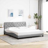 Maison Chic Posteljni okvir - Dvoposteljna postelja - Zakonska postelja brez vzmetnice svetlo siv 180x200 cm tkanina-J4148, (21764271) | Shoptok.si