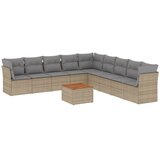  10-dijelni set vrtnih sofa s jastucima bež od poliratana | shoptok.hr