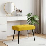  Klupa s gumbastim tkanjem Žuta 60 x 40 x 45 cm Baršun | Eponuda.com