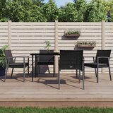 vidaXL Vrtni stoli z blazinami 4 kosi črni 56,5x57x83 cm poli ratan Cene