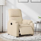vidaXL električni naslanjač krem mikrovlakna | Shoptok.si