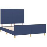  Za krevet s uzglavljem plavi 140 x 200 cm od tkanine | shoptok.hr
