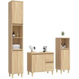  3-dijelni set kupaonskih ormarića boja hrasta sonome drveni | shoptok.hr