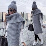 Beloved Warmy komplet kape in šala siv | Shoptok.si