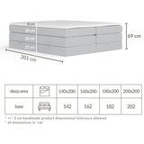 Maison de Rêve Svijetlo sivi boxspring krevet s prostorom za odlaganje/bez uzglavlja 140x200 cm Juniper – | shoptok.hr
