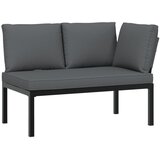  2-dijelni set vrtnih sofa s jastucima crni aluminijski | Eponuda.com