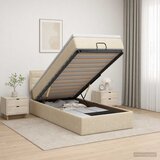  Podesivi krevet s madracem Krem 100 x 200 cm Tkanina | shoptok.hr