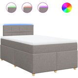 vidaXL Box spring postelja z vzmetnico taupe 120x200 cm blago, (21273483) | Shoptok.si