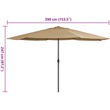  Vrtni suncobran s metalnim stupom 390 cm smeđesivi | Eponuda.ba