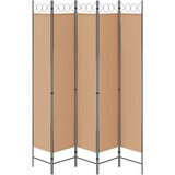 5-Panelni Pregrađivač Bež 200 x 220 cm Tkanina | shoptok.hr