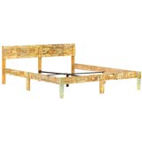  Okvir za krevet od masivnog obnovljenog drva 180 x 200 cm Smeđa | Shoptok.si