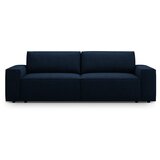 Micadoni Temno modra raztegljiva sedežna garnitura iz tkanine bouclé 247 cm Jodie – Home Cene