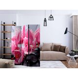  Paravan u 3 dijela - Orchid flowers with zen stones [Room Dividers] 135x172 | shoptok.hr