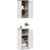 vidaXL Komplet pohištva za kopalnico s polico 2 pcs antično bela | Shoptok.si