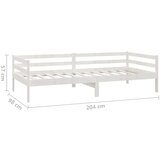 vidaXL Dnevna postelja s predali 90x200 cm bela trdna borovina | Shoptok.si