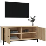TV ormarić s vratima boja hrasta 102x35x45 cm konstruirano drvo | shoptok.hr