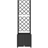 vidaXL Vrtna sadilica s rešetkom crna 40 x 40 x 136 cm PP | shoptok.hr