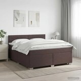  Boxspring krevet s madracem Tamno smeđa 160 x 200 cm Tkanina - Tamno smeđa 160 x 200 cm Dizajn linija Cijene