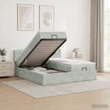  Podesivi krevet s madracem 2 pcs Svjetlosiva Baršun | shoptok.hr