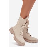 Boto Insulated ankle boots workers with decoration beige Kelilea | shoptok.hr