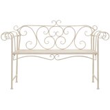  Vrtna klupa 132 cm metalna antikna bijela | Eponuda.com