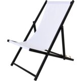 Vrtni ležalniki in počivalniki Bahama lesena sedežna garnitura iz poliestra, obarvana črno – BELA | Shoptok.si